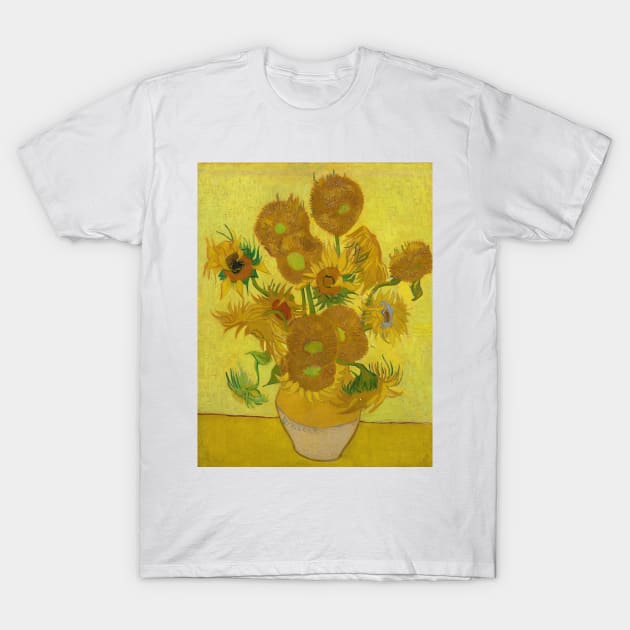 Vincent Van Gogh Sunflowers T-Shirt by RetroSalt